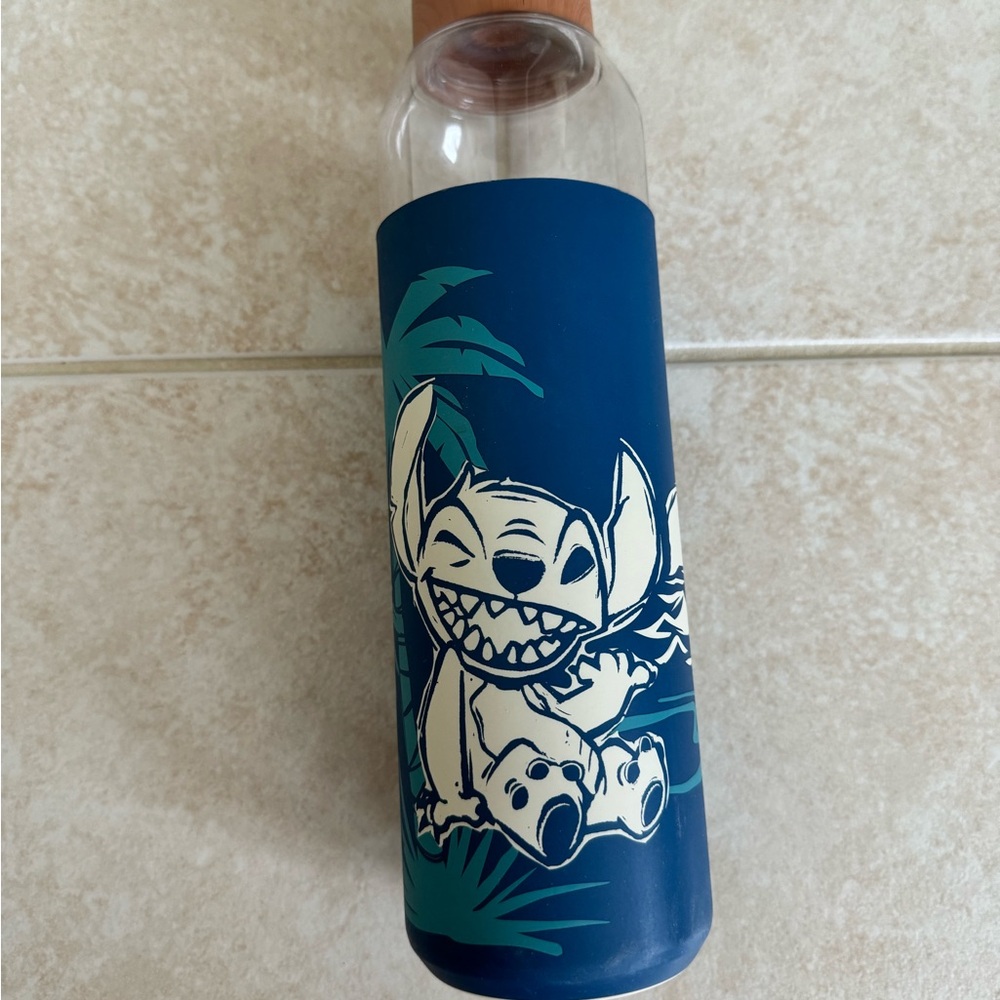 Stitch plastic water bottle